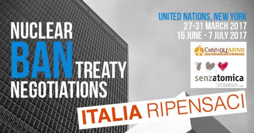SenzAtomica: l'Italia partecipi ai negoziati
