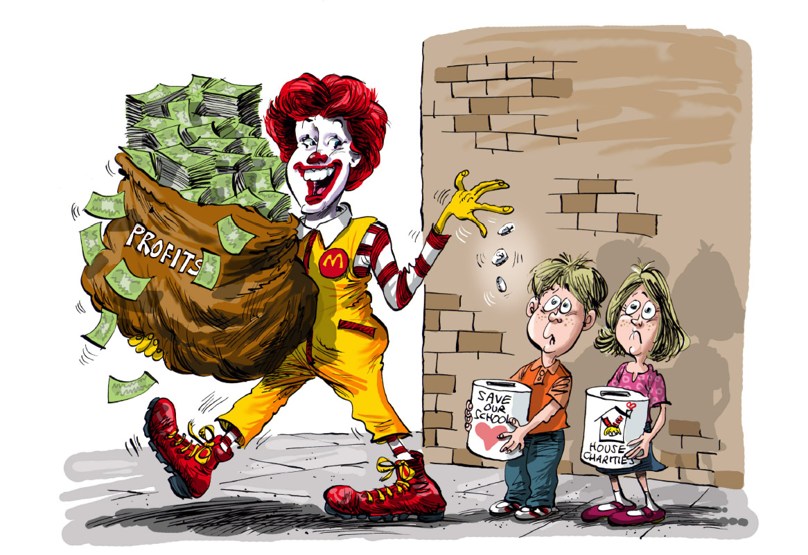 Clowning Around With Charity, ovvero come McDonald's si serve della filantropia puntando l'attenzione sui bambini